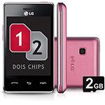 Celular LG T375 Desbloqueado Tim Rosa Dual Chip Câmera de 2.